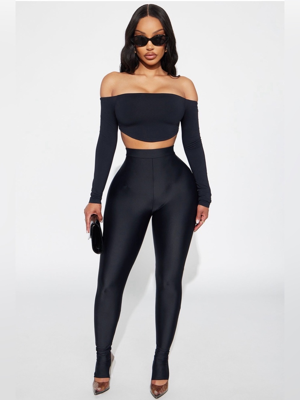 NEW Fashion Nova High-Waist Black Stretch Sculpt Leggings